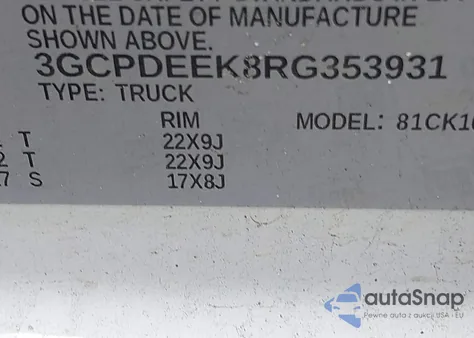 2024 Chevrolet Silverado 1500 4Wd Short Bed Rst z USA, uszkodzony, nr VIN 3GCPDEEK8RG353931